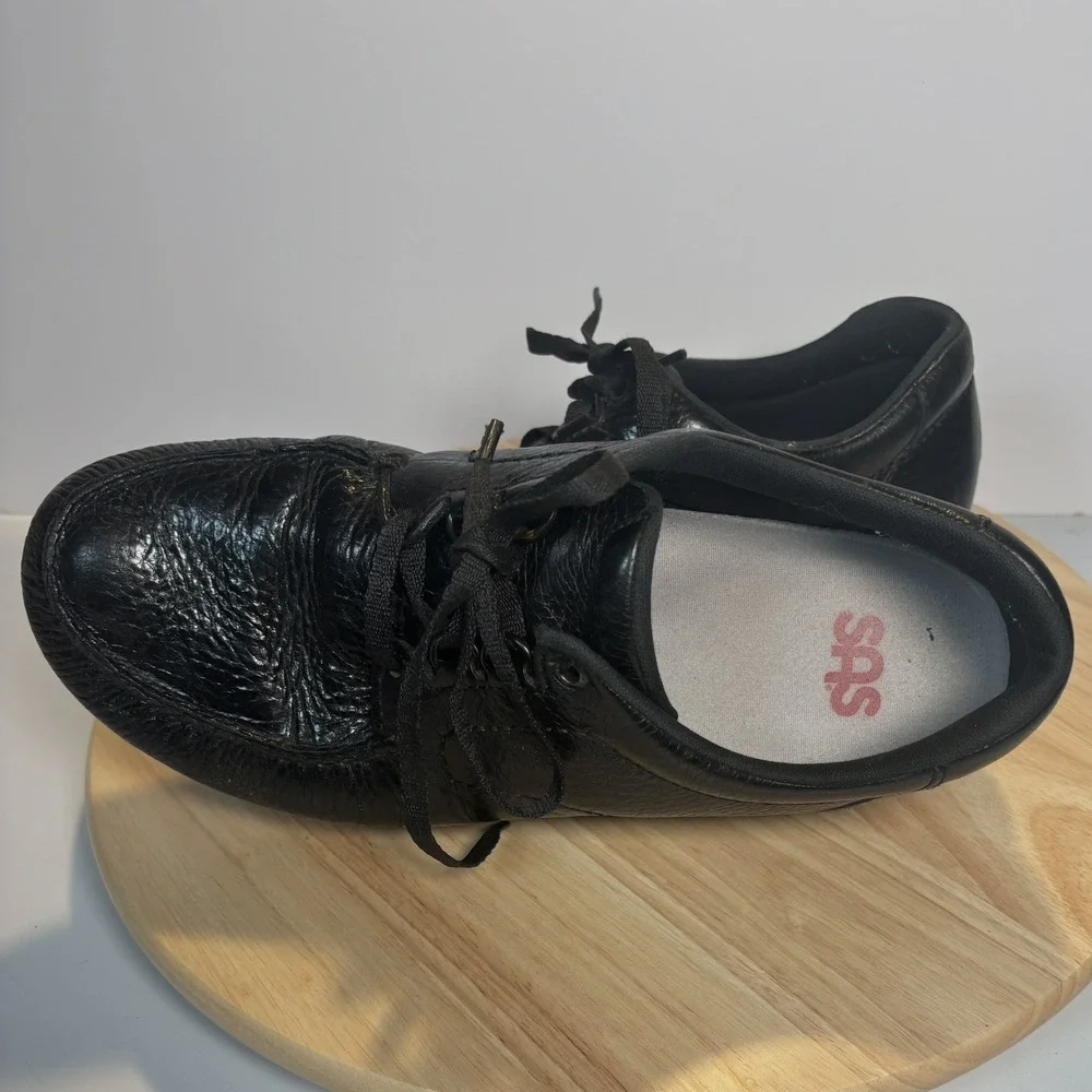 SAS 'Bout Time Shoes Men's 10 M Black Leather Lace Up Oxford ‎ Tripad Comfort